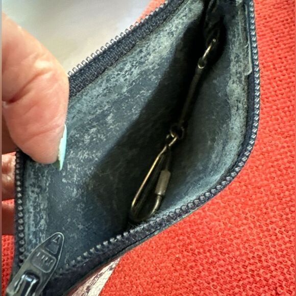 Vintage 1980’s Gucci key case logo print navy / cream - Picture 4 of 4